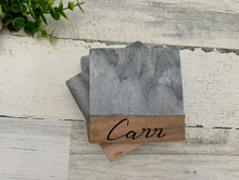 Load image into Gallery viewer, Custom Slate and Wood Coasters
