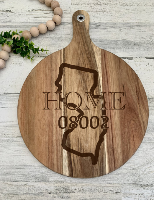 Personalized Etched House Cutting Board | Blue | Orvis